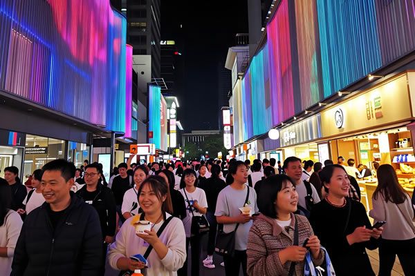 夜游經(jīng)濟(jì)持續(xù)火爆！LED 顯示屏點(diǎn)亮沉浸式場(chǎng)景，維康國(guó)際賦能景區(qū) 24 小時(shí)不打烊